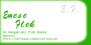 emese flek business card